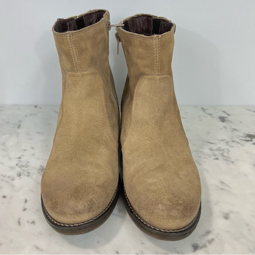 ERIC MICHAEL Ankle Boots Tan Suede Waterproof Wool Lined size 39 - Picture 3 of 14